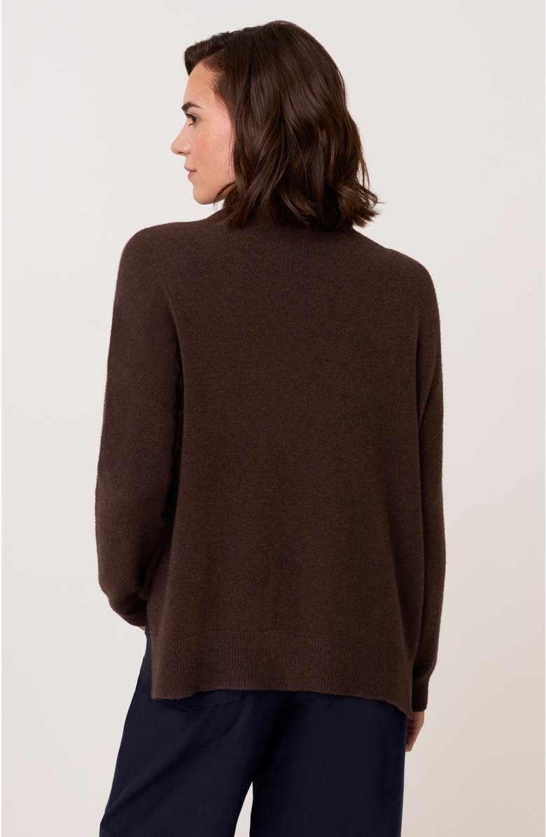 Celtic & Co. Slouchy Roll Neck Jumper, Alternate, color, Chocolate
