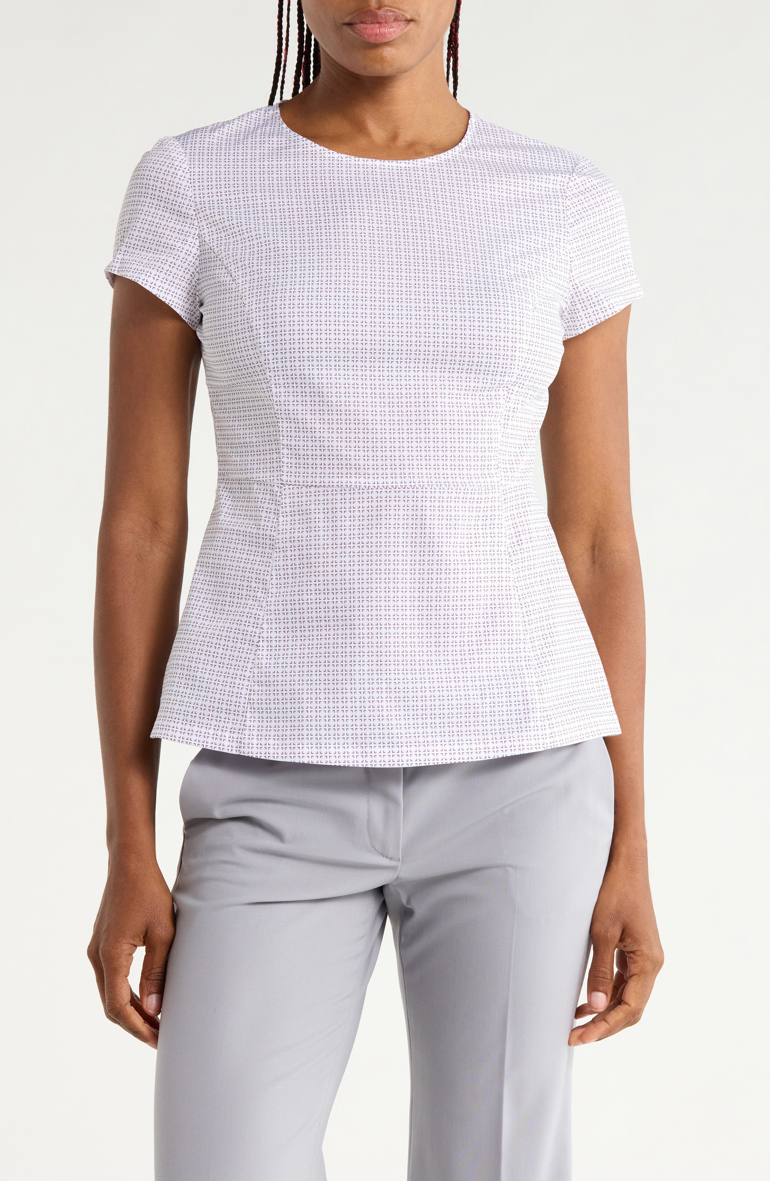 Carrian H Geometric Cotton Top