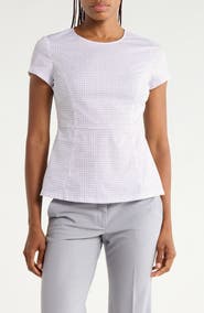 Theory Carrian H Geometric Cotton Top