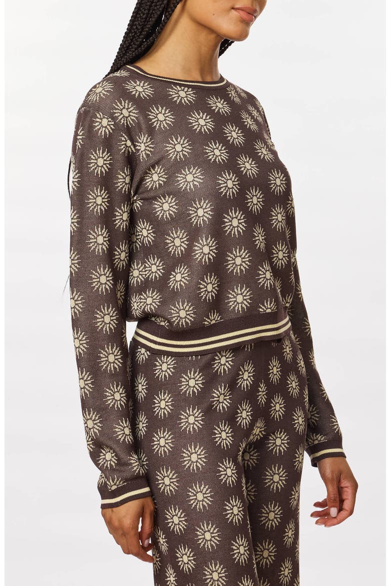 Crewneck Sweater, Alternate, color, SEAL BROWN/ REED YELLOW