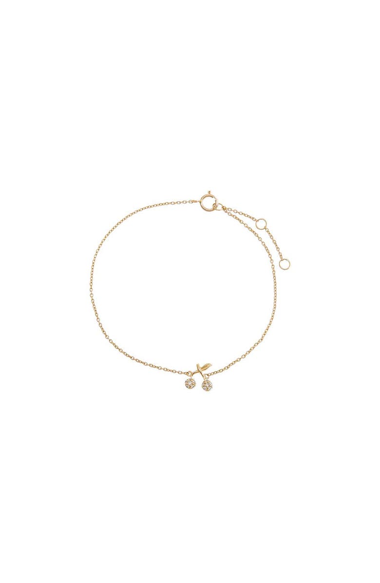 BY ADINA EDEN Diamond Pave Cherry Bracelet 14K, Main, color, 