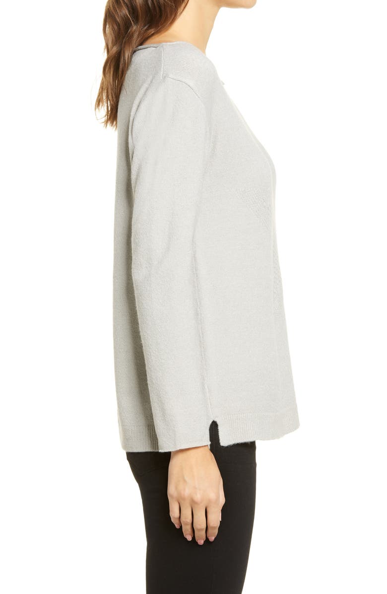 Wit & Wisdom Cable Knit Star Sweater, Alternate, color, 