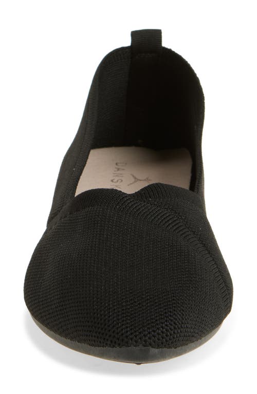 Danskin Notched Knit Flat In Black