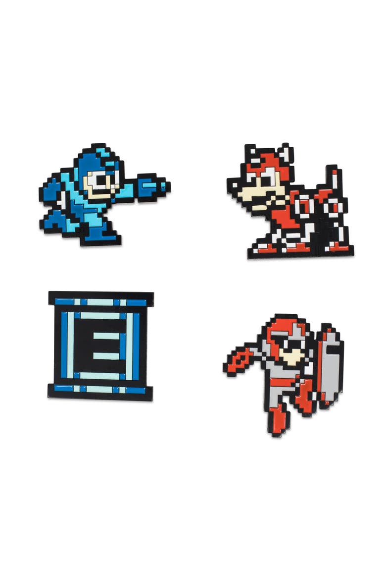 Mega Man Collectible Enamel Pins | Set of 4 | Toynk Exclusive, Main, color, Yellow