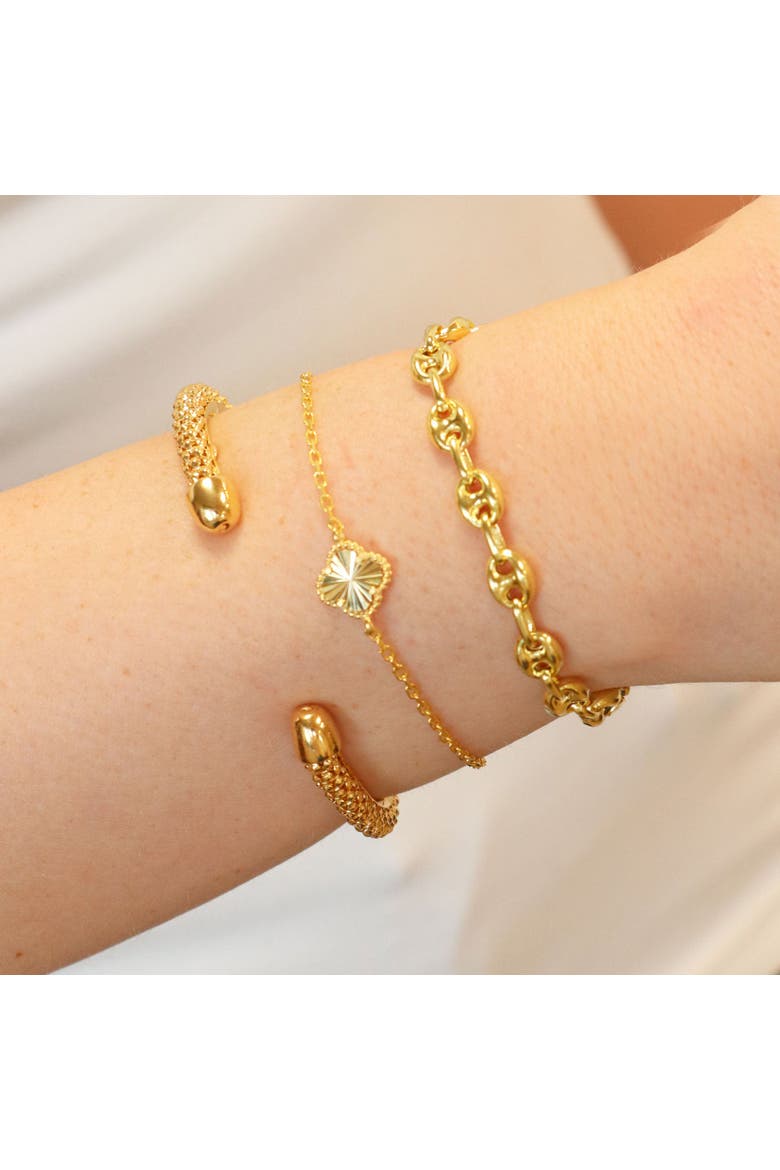 Mariner Link Bracelet, Alternate, color, Gold-Plated Sterling Silver