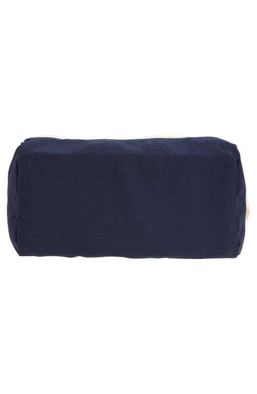 Favorite Daughter Mom Of The Year Embroidred Canvas Duffle Bag In Blue