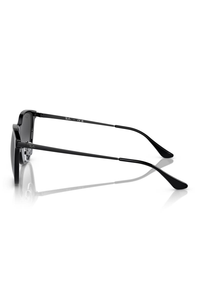 55mm Gradient Square Sunglasses, Alternate, color, BLACK