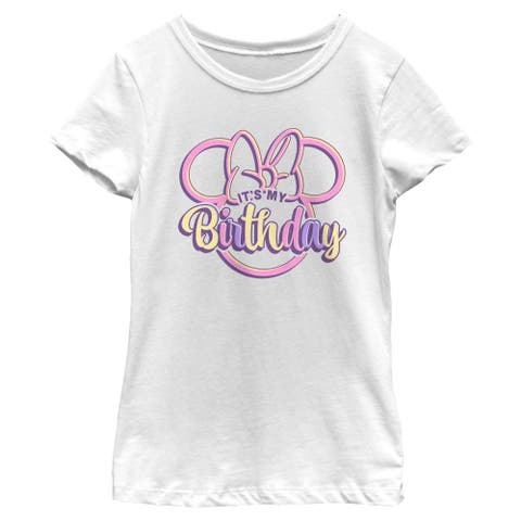 Girl's Minnie Mouse It Is My Birthday  Graphic T-Shirt
