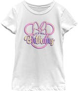 Minnie Mouse Girl's Minnie Mouse It Is My Birthday Graphic T-Shirt