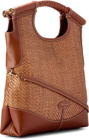 Carolyn Raffia Foldover Tote