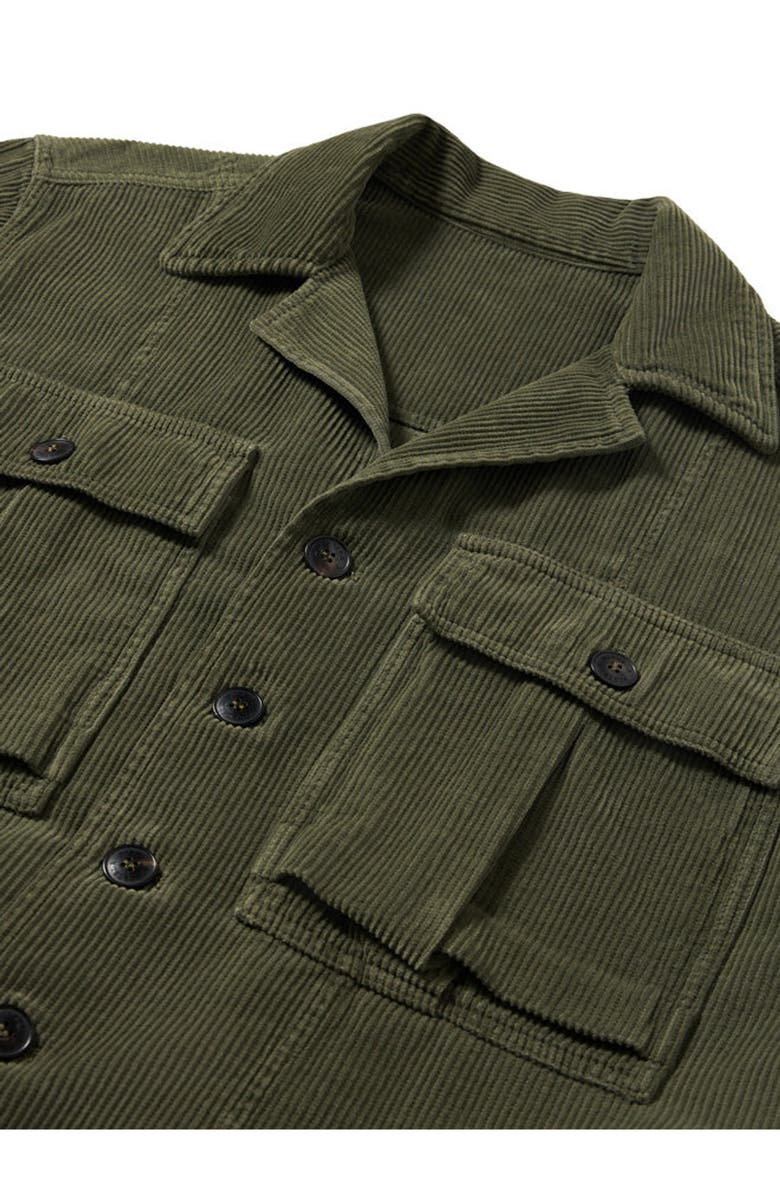Fortela Solomon Corduroy Overshirt, Alternate, color, Green