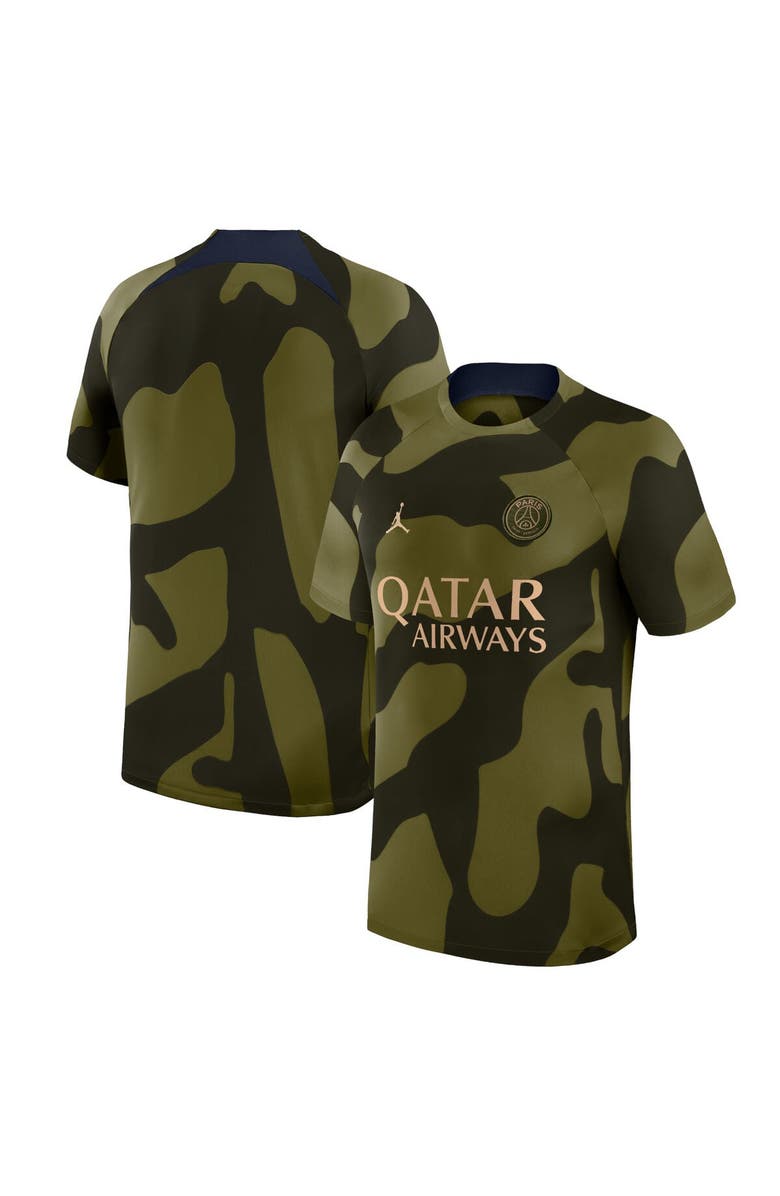Jordan Brand Men's Nike Olive Paris Saint-Germain 2023/24 Academy Pro Pre-Match Top, Alternate, color, Olive