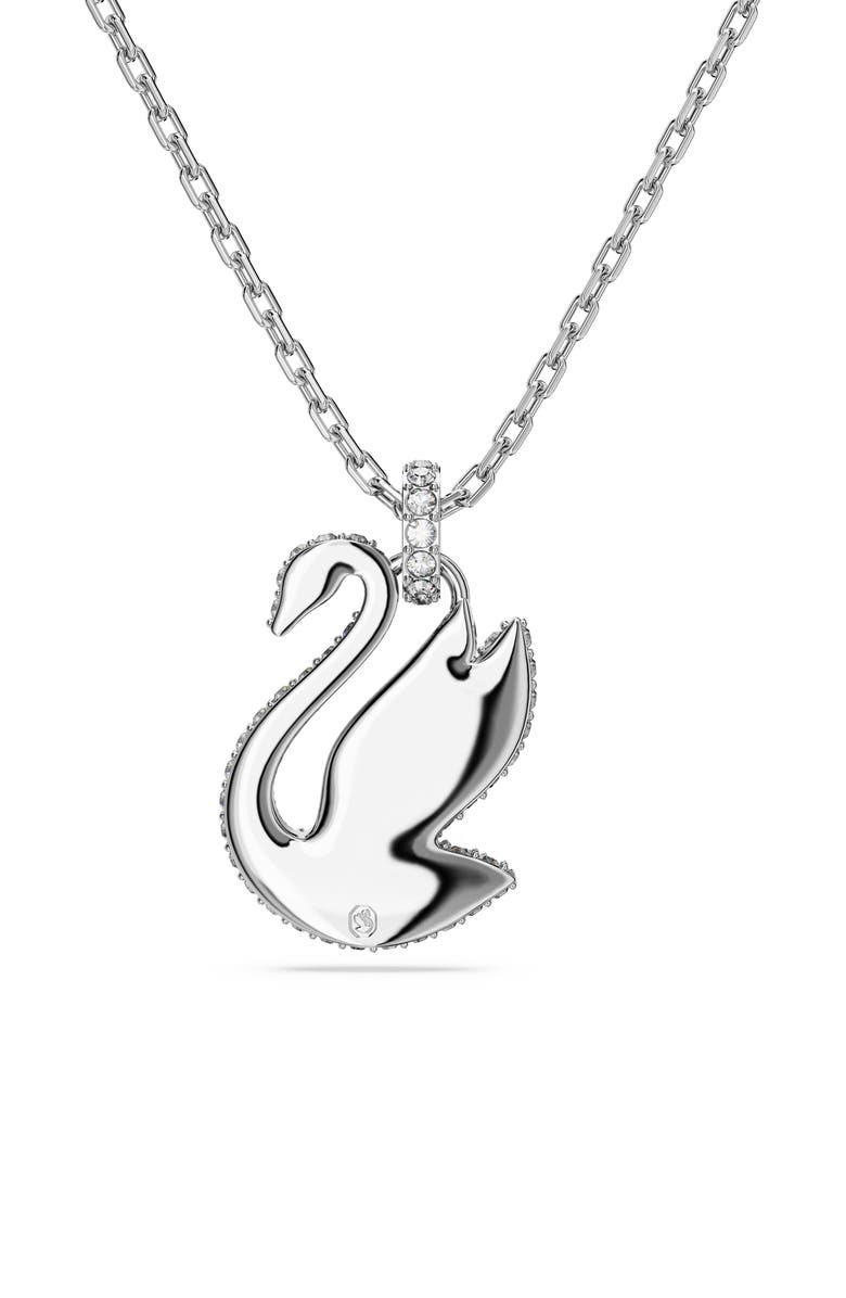 Swarovski Swan Crystal Pendant Necklace, Alternate, color, White/ Silver