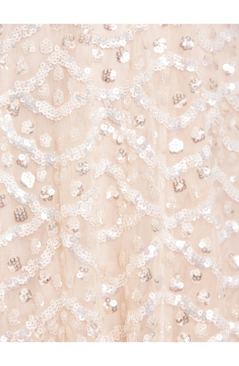 Needle & Thread Deco Dot Gloss Ankle Gown, Alternate, color, Cream