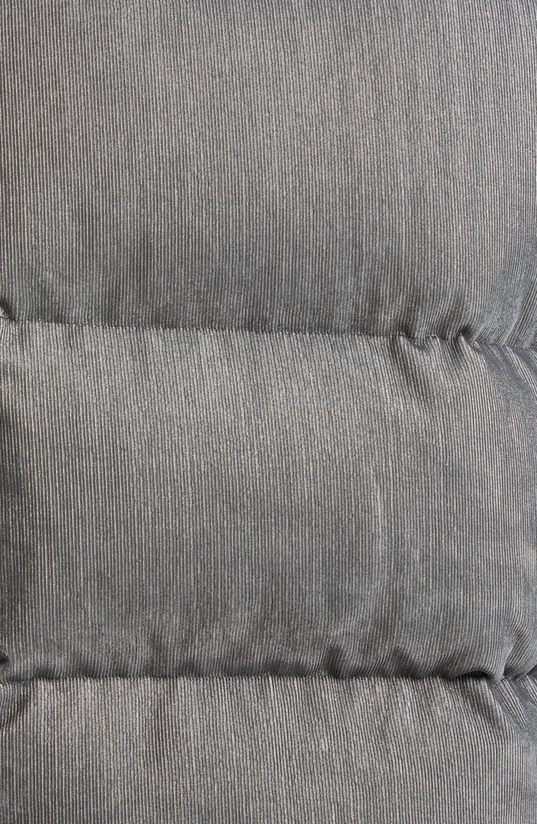 Herno Metallic Corduroy Down Jacket, Alternate, color, Grigio Perla