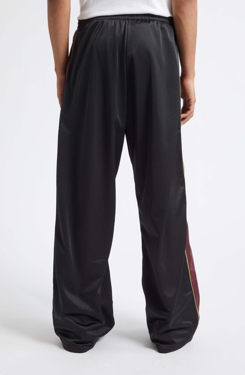 Martine Rose Wide Leg Technical Jersey Track Pants, Alternate, color, Black Burgundy