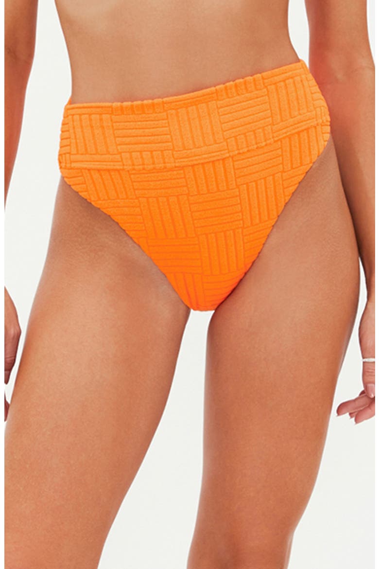 Highway High Waist Swim Bottoms, Main, color, BLOOD ORANGE