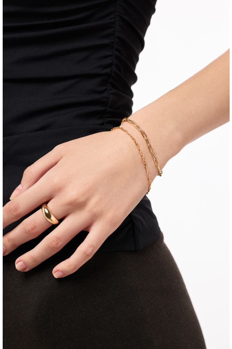 Solid Yellow Gold - Large Paperclip Bracelet, Alternate, color, Gold