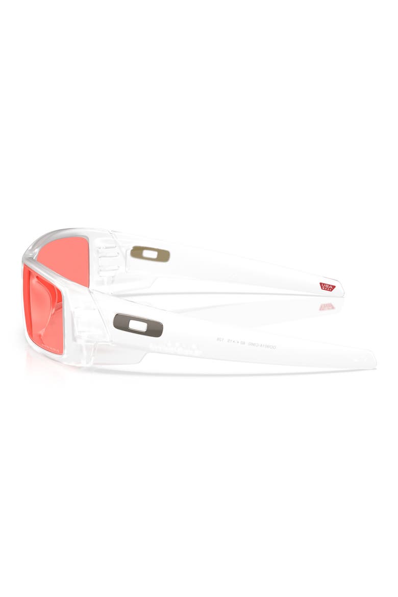 60mm Rectangular Sunglasses, Alternate, color, CLEAR/ CORAL