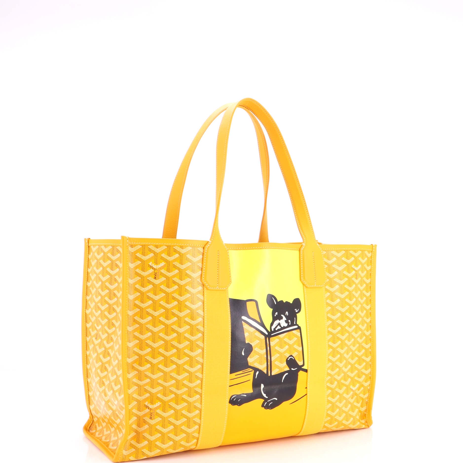Villette Tote Printed Coated Canvas MM, Alternate, color, Yellow