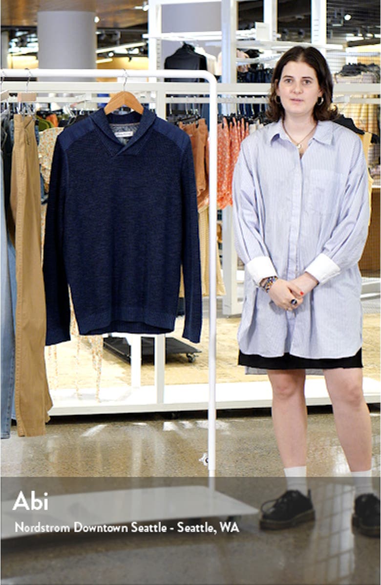 Tidemark Shawl Collar Cotton Sweater, sales video thumbnail