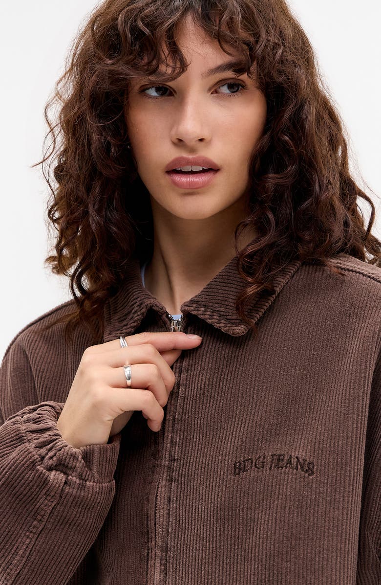 BDG Urban Outfitters Oversize Corduroy Harrington Jacket, Alternate, color, Brown