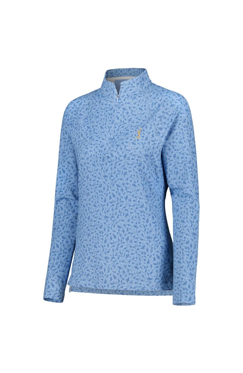 Peter Millar Women's Peter Millar Blue THE PLAYERS Printed Raglan Perth Quarter-Zip Top, Alternate, color, 