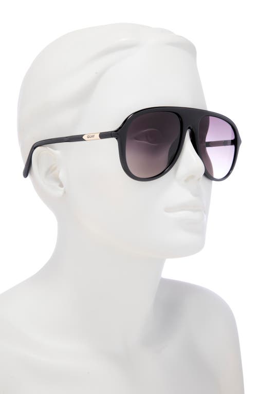 Quay Chart Topper 54mm Aviator Sunglasses In Black