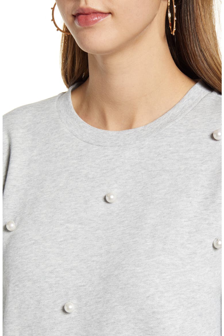 Embellished Sweatshirt, Alternate, color, GREY LIGHT HEATHER