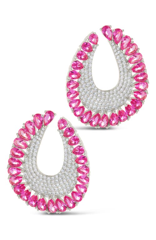 Sterling Forever Maria Elena Cubic Zirconia Statement Stud Earrings