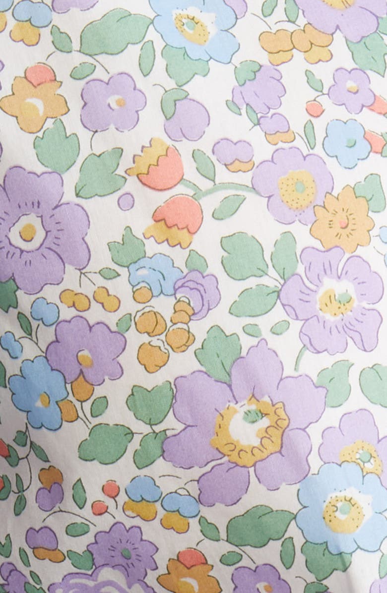 Liberty London Floral Puff Sleeve Cotton Shirt, Alternate, color, 