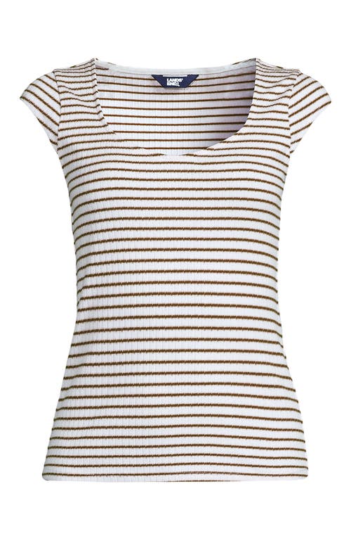 Lands' End Pointelle Cap Sleeve Top
