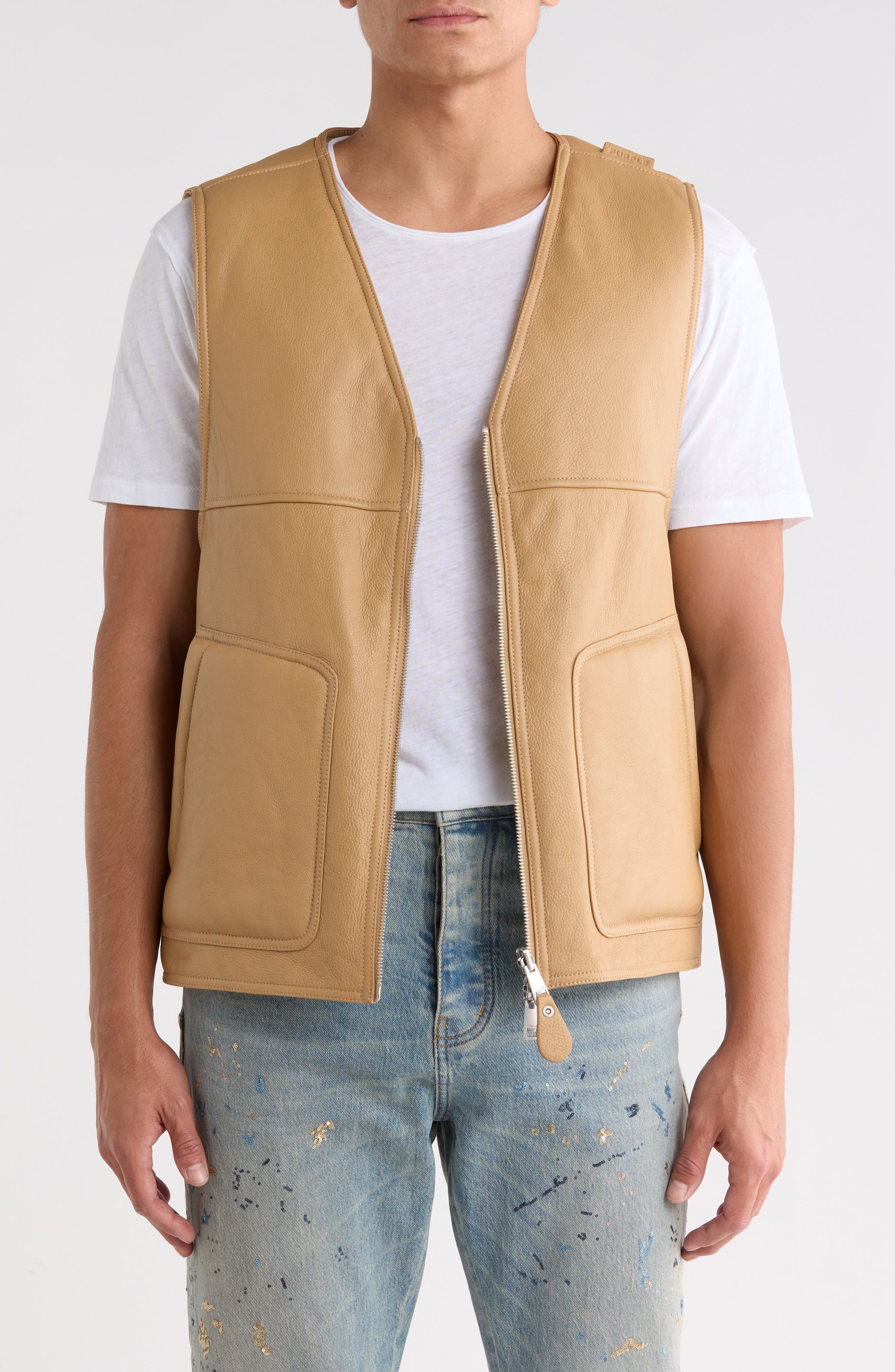 Genuine Shearling Lined Leather Vest