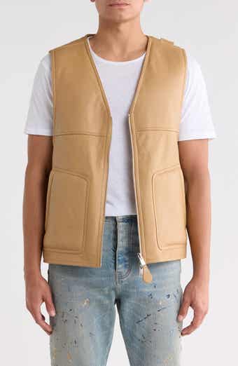 Genuine Shearling Lined Leather Vest
