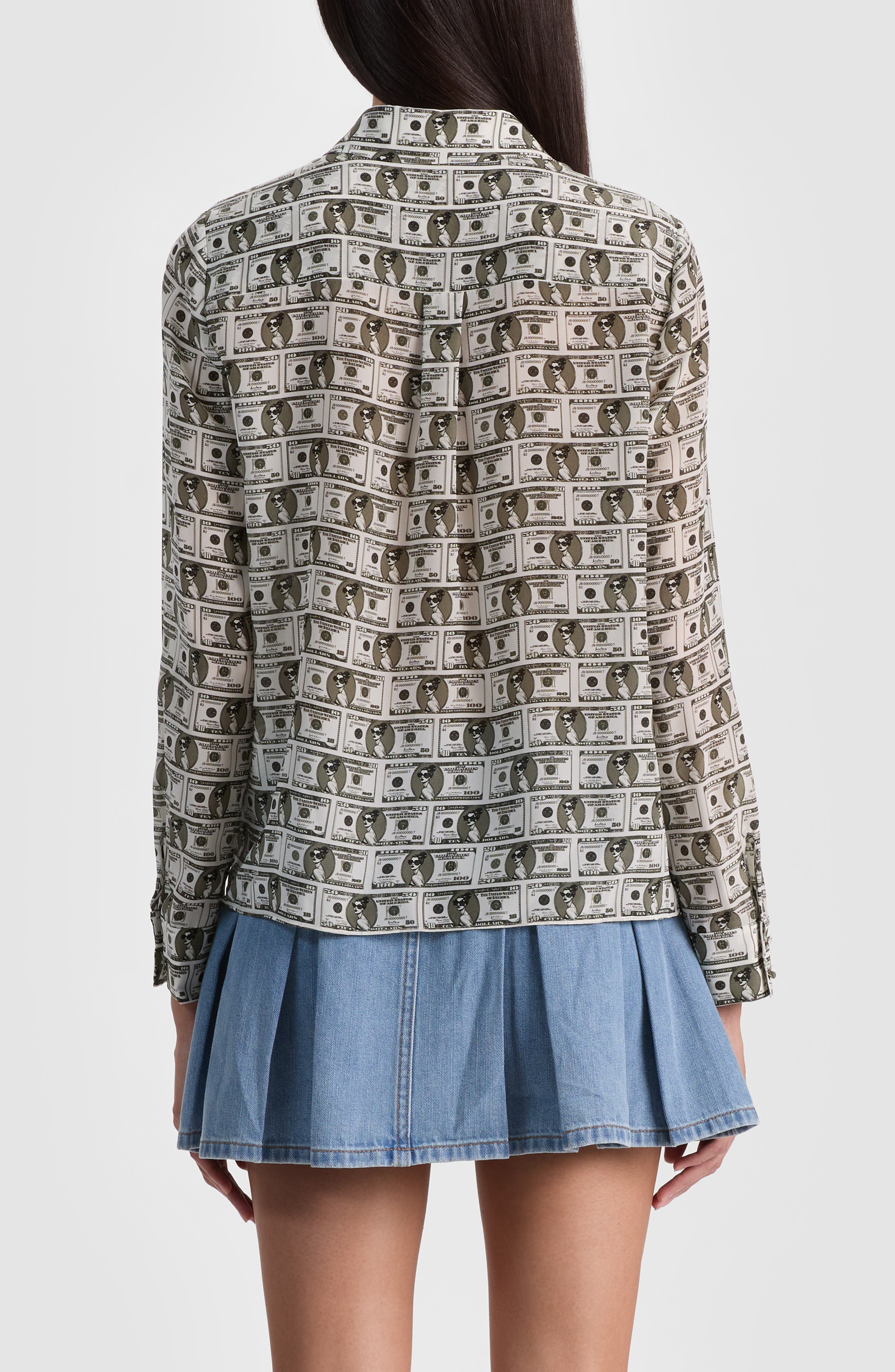 Willa Staceface Button-Up Silk Shirt - image 2