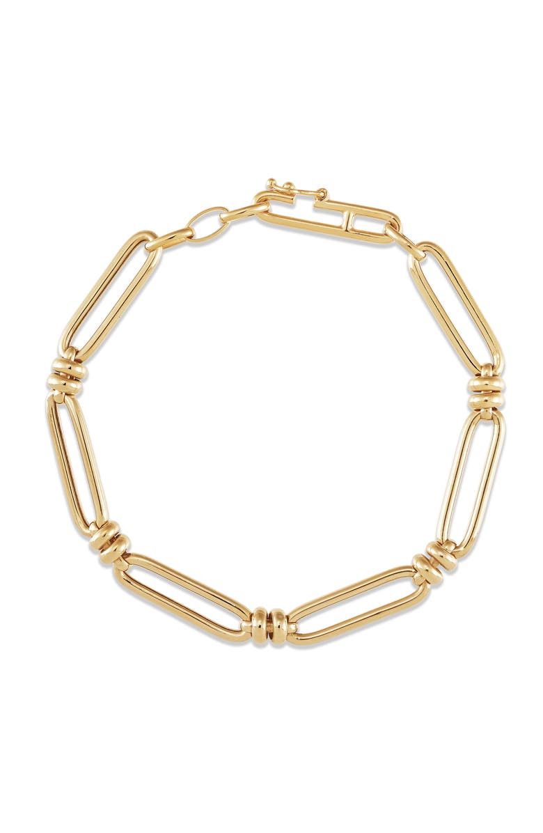 Frankie & Zoe 14K Yellow Gold Paper Clip Link Bracelet, Alternate, color, Yellow Gold