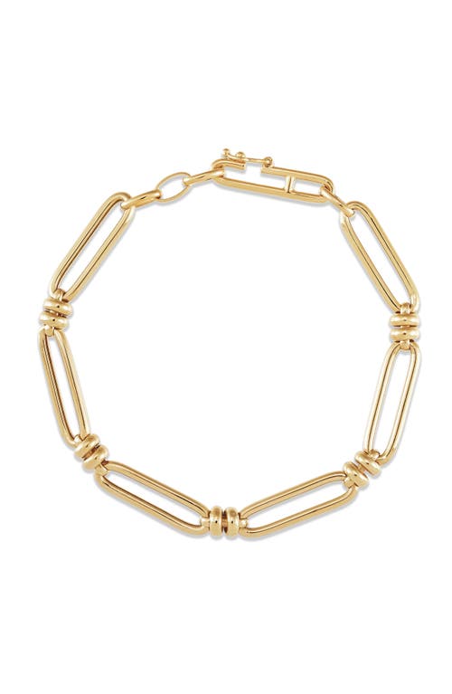 Frankie & Zoe 14k Yellow Gold Paper Clip Link Bracelet In Gold