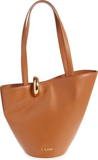 Jacquemus The Medium Bambola Asymmetric Leather Bucket Bag