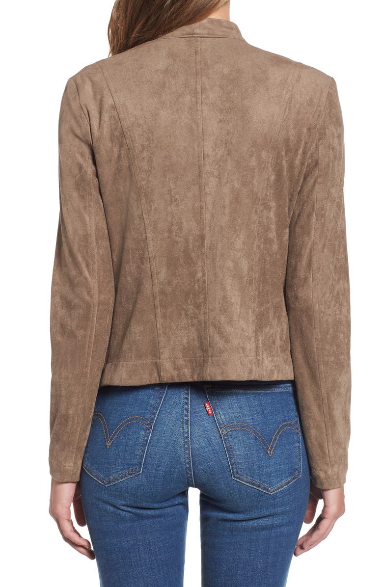 BB Dakota by Steve Madden BB Dakota Nanette Faux Suede Drape Front Jacket, Alternate, color, 