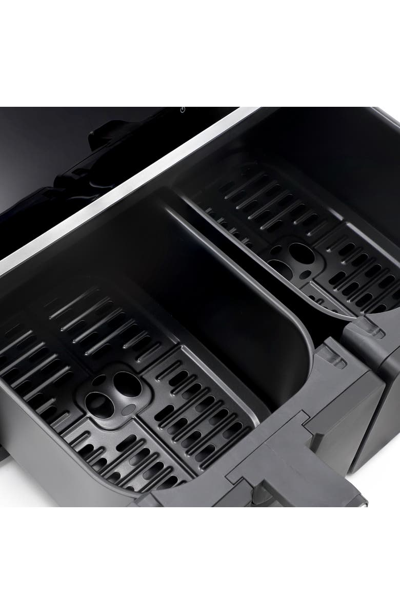 Megachef Dual 4.8 + 4.8 Quart Digital Electric Air Fryer, Alternate, color, Grey