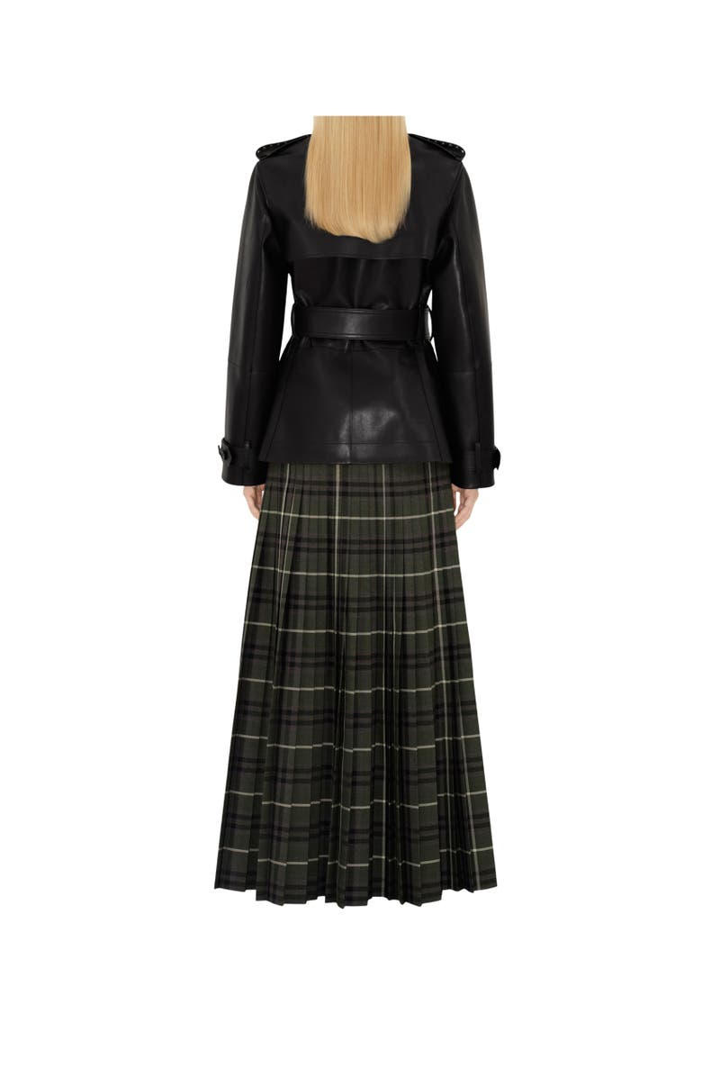 Burberry Leather Trench Jacket, Alternate, color,