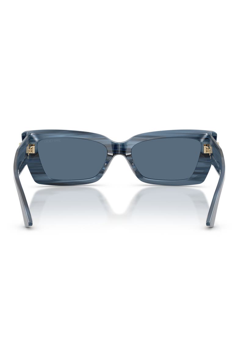 54mm Cat Eye Sunglasses, Alternate, color, STRIPED NAVY / DARK BLUE