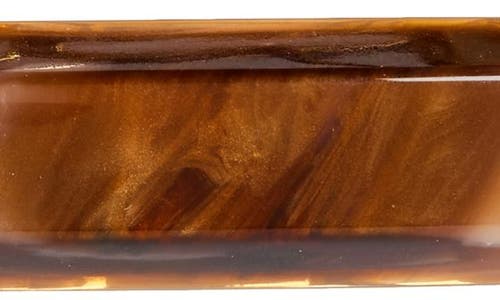 France Luxe Set Of 2 Mini Barrettes In Caramel Horn