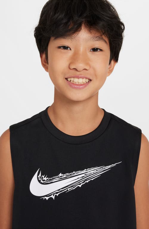 Nike Dri-fit Little Kids' Multi Sleeveless Top In Black/white