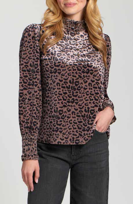 Puff Shoulder Button Front Top