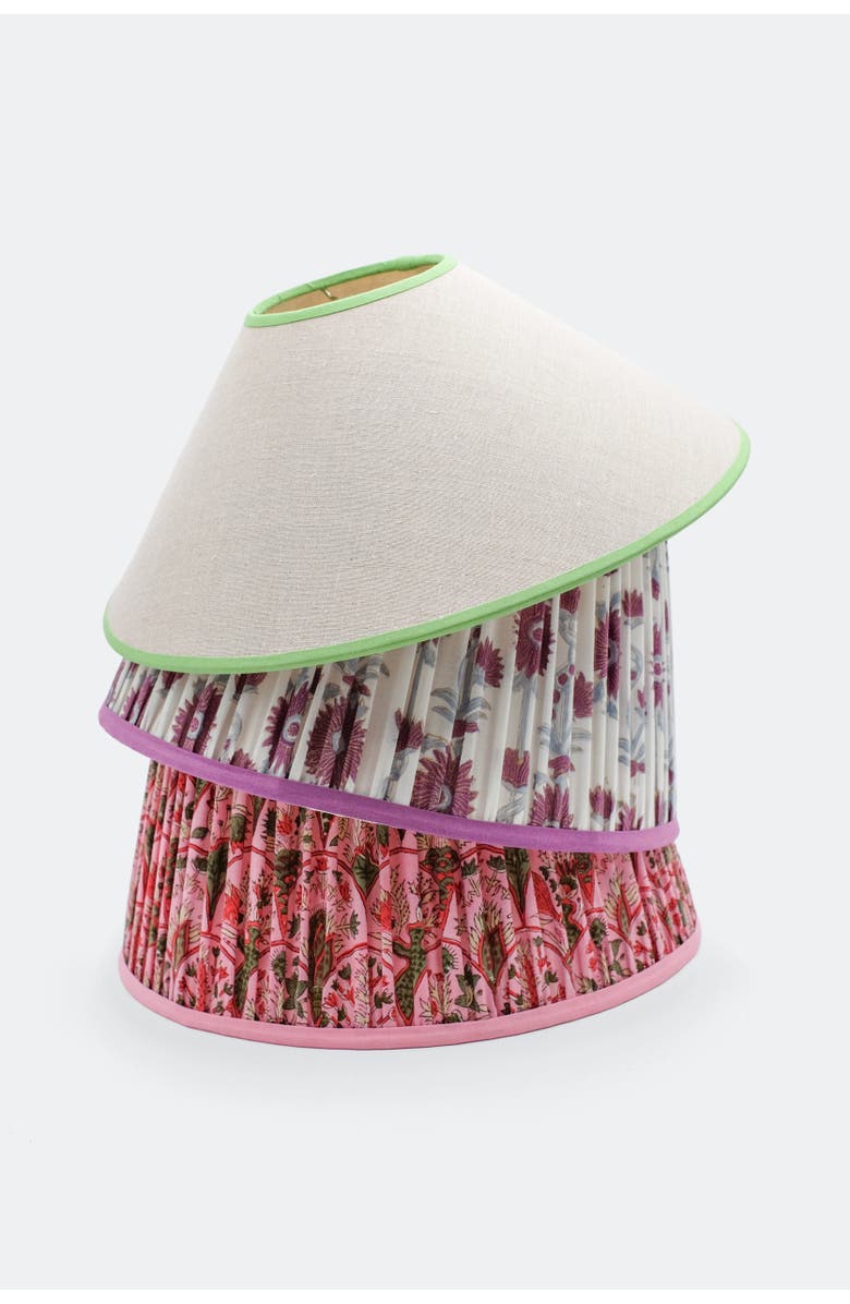 Inner Child Tapered Cone Shade Lampshade, Alternate, color, Linen Green - 16"