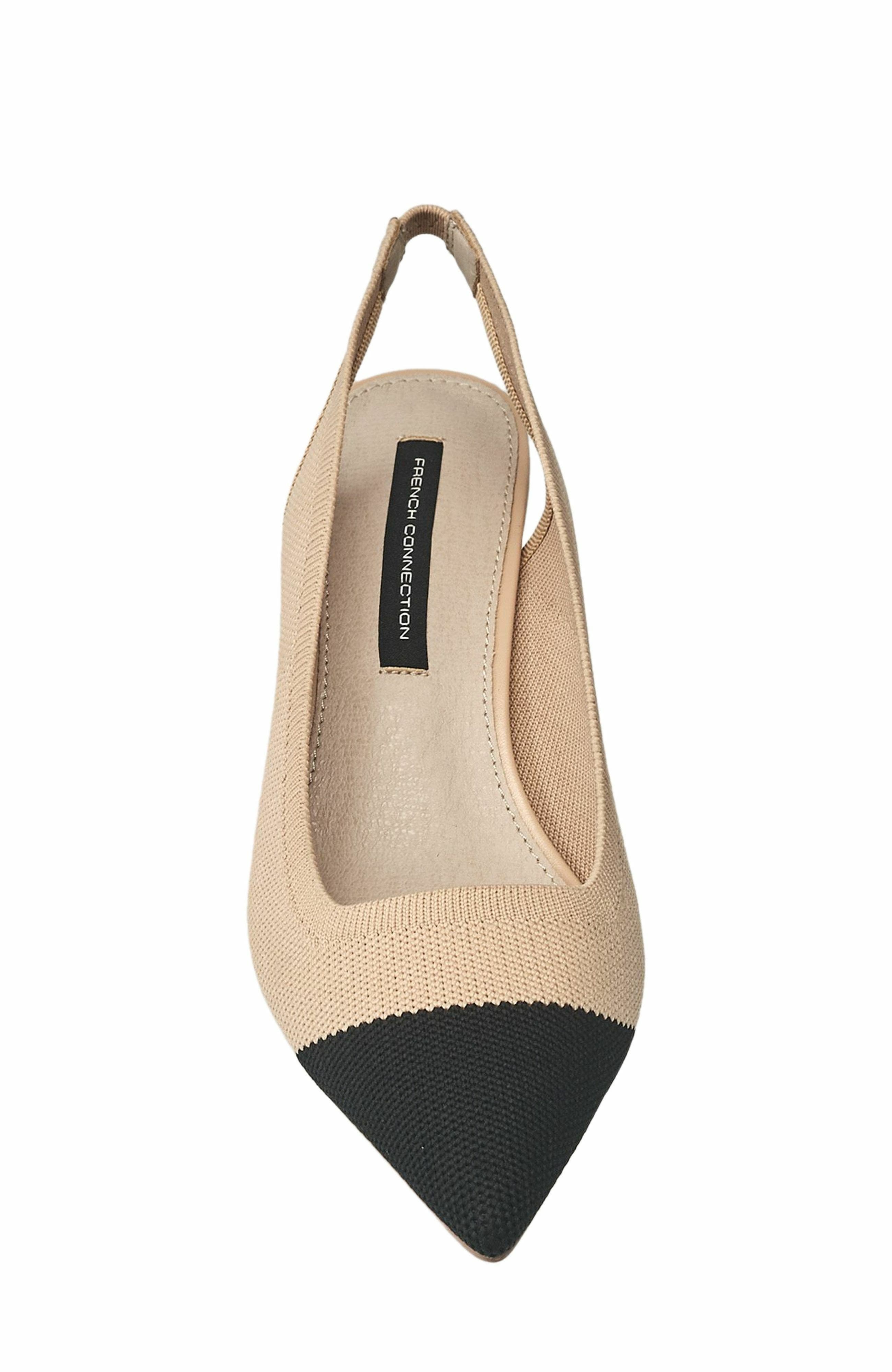 French Connection Viva Slingback Heel, Alternate, color, Nude Black