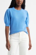 Caslon® Puff Sleeve Wool & Cashmere Sweater
