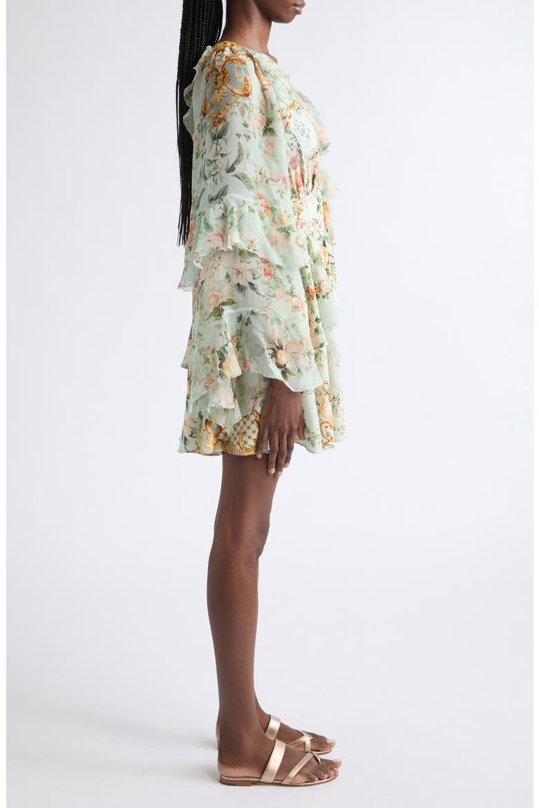 Silk and Linen Corset Dress, Alternate, color, CHAMBER OF BLOOMS