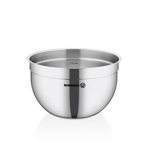 Korkmaz Gastro Proline 5.4 Quart Stainless Steel Mixing Bowl In Silver